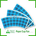 Digital printing blue paper cup fan